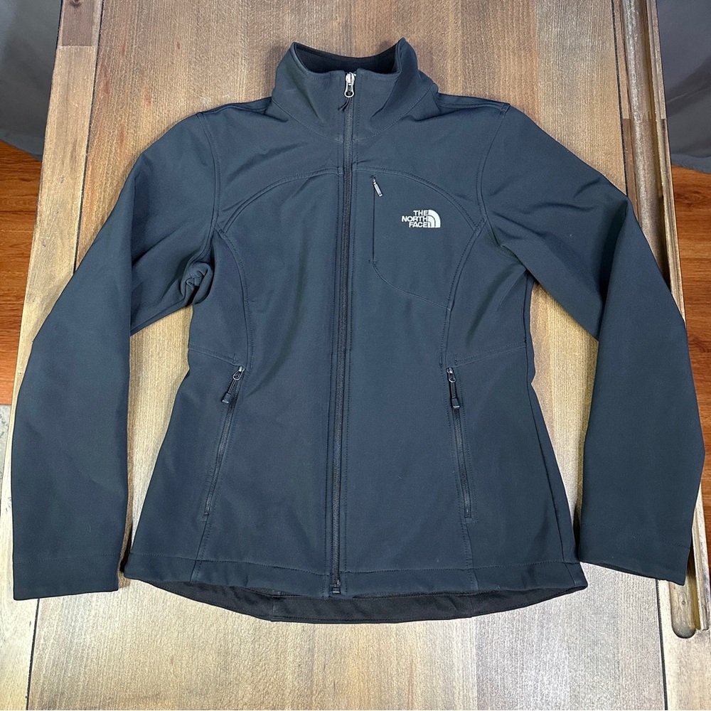 The North Face Women's Jacket Size Medium Black Apex Bionic Soft Shell Full Zip